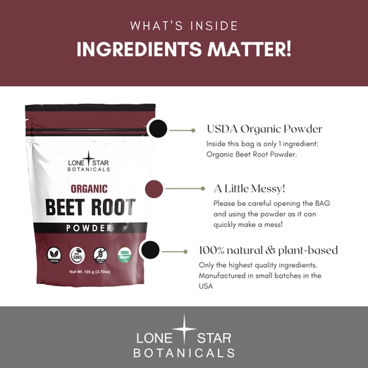 Organic Beet Root Powder -- 3.52 oz.