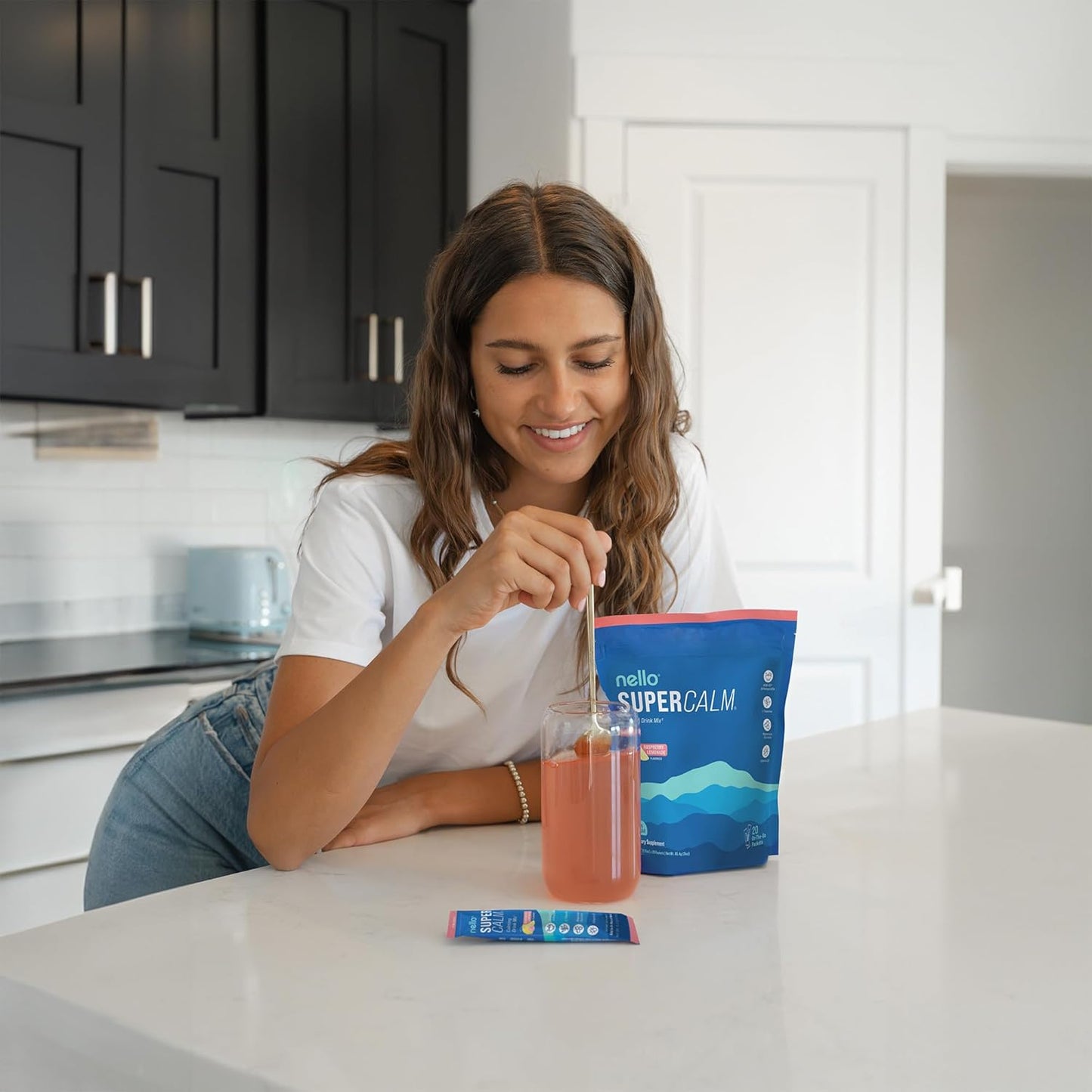 NELLO'S SUPERCALM Powdered Drink Mix, Raspberry Lemonade