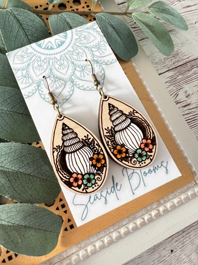 Boho Cute Hand Painted Lightweight Maple Wood