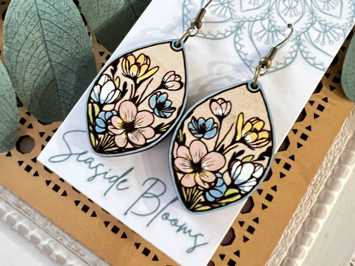Boho Cute Hand Painted Lightweight Maple Wood