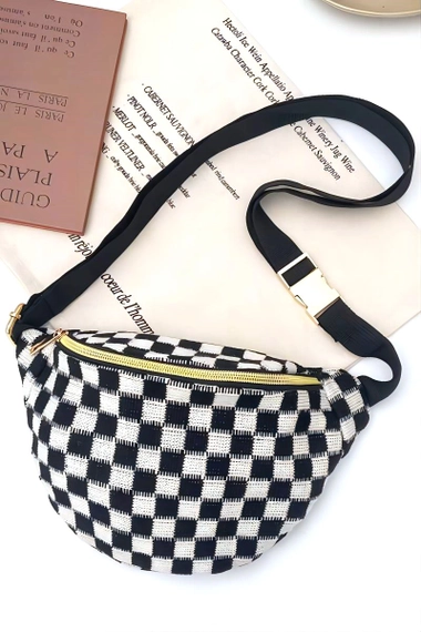 Checkered Crossbody Sling Belt Bag Fanny Pack