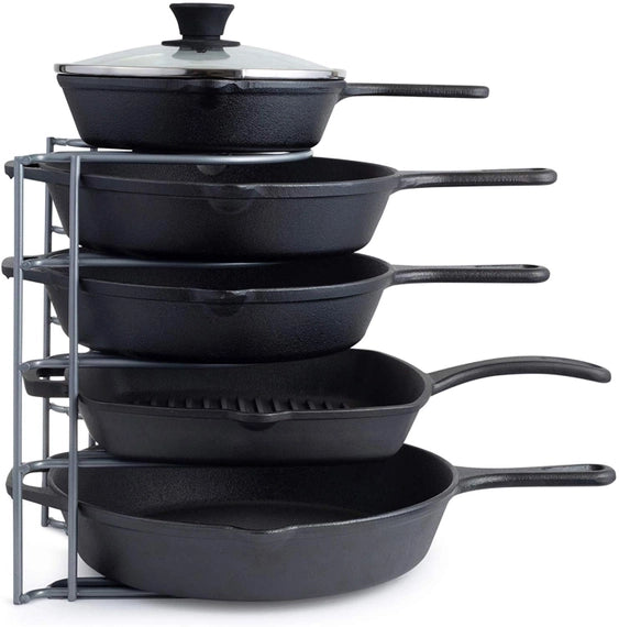 Pan Organizer For Cast Iron Skillets, Griddles and Pots - 12