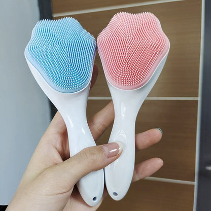 Handheld Silicone Face Scrubber Exfoliator, Gentle Soft Face Wash Brush For Sensitive, Delicate, Dry Skin