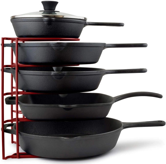 Pan Organizer For Cast Iron Skillets, Griddles and Pots - 12