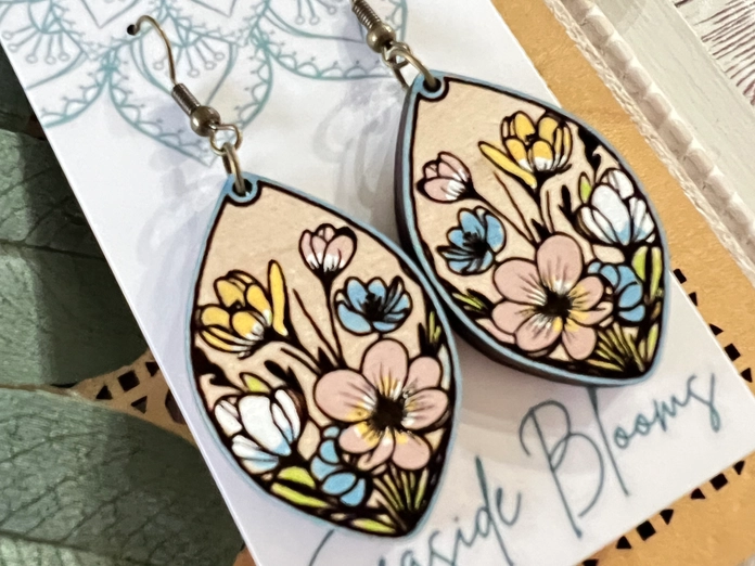 Boho Cute Hand Painted Lightweight Maple Wood