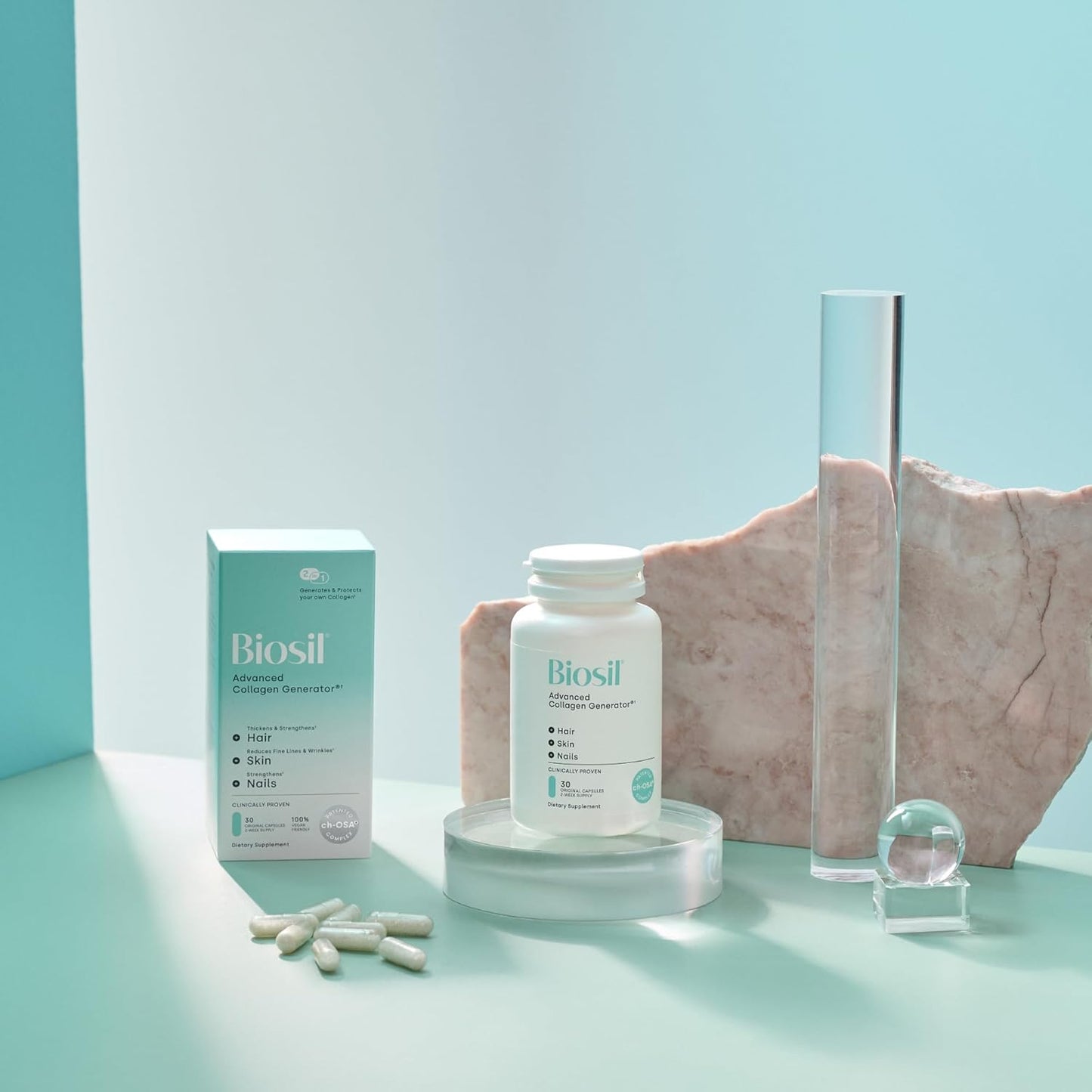 Biosil Collagen Generator - 60 Original Capsules - Generates & Protects Your Own Collagen - GMO Free - 30-Day Supply