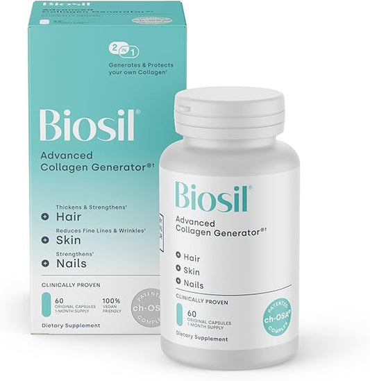 Biosil Collagen Generator - 60 Original Capsules - Generates & Protects Your Own Collagen - GMO Free - 30-Day Supply