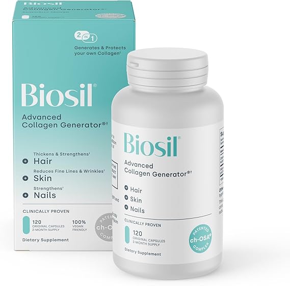 Biosil Collagen Generator - 60 Original Capsules - Generates & Protects Your Own Collagen - GMO Free - 30-Day Supply