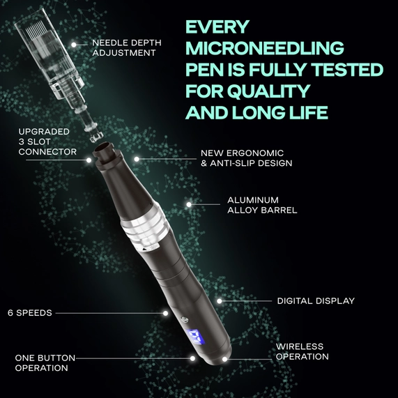 Premium Micro needling Pen For Face and Body with 16 Cartridge