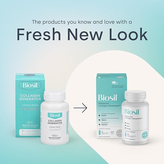 Biosil Collagen Generator - 60 Original Capsules - Generates & Protects Your Own Collagen - GMO Free - 30-Day Supply