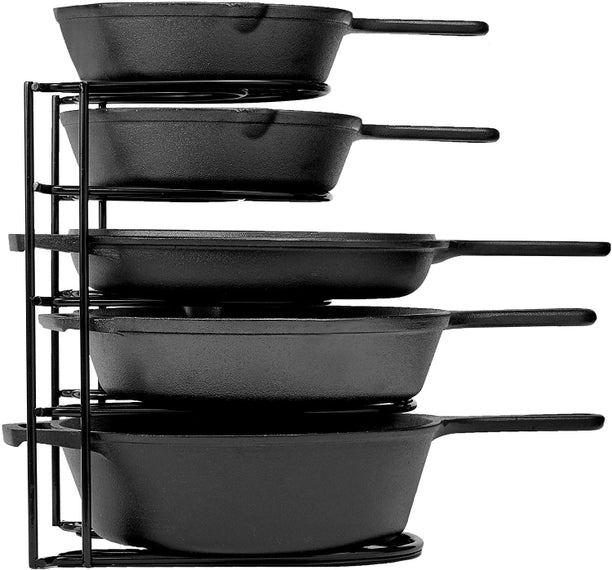 Pan Organizer For Cast Iron Skillets, Griddles and Pots - 12