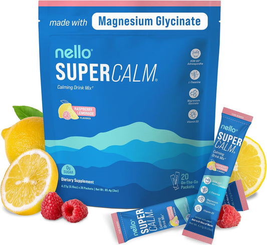 NELLO'S SUPERCALM Powdered Drink Mix, Raspberry Lemonade