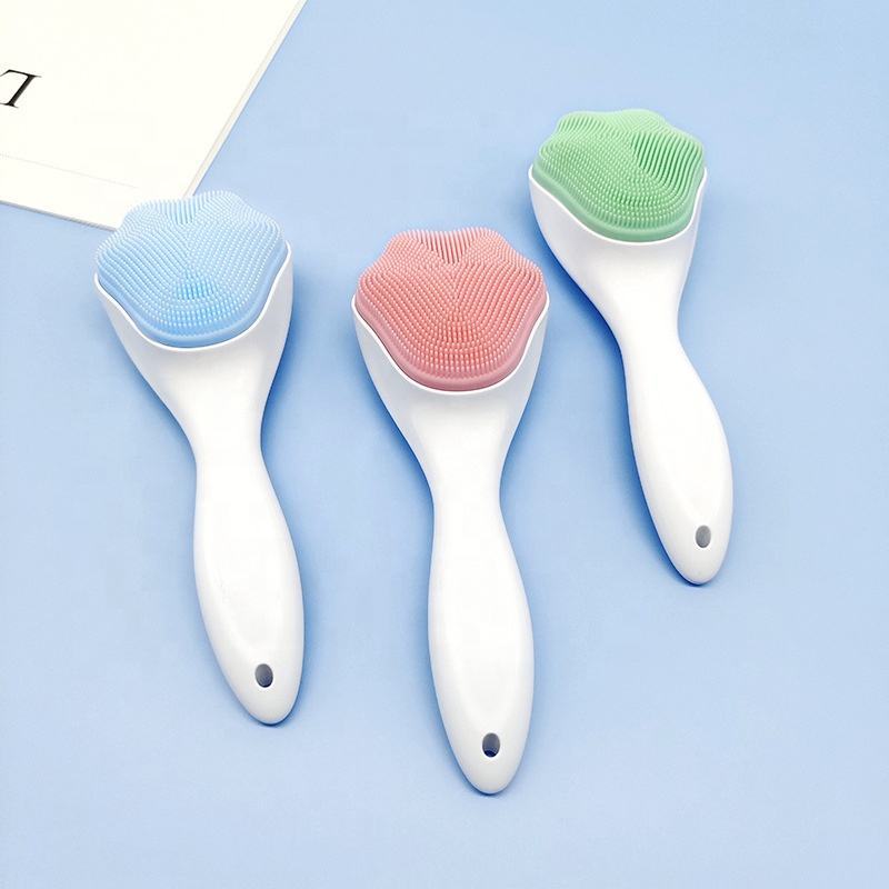 Handheld Silicone Face Scrubber Exfoliator, Gentle Soft Face Wash Brush For Sensitive, Delicate, Dry Skin