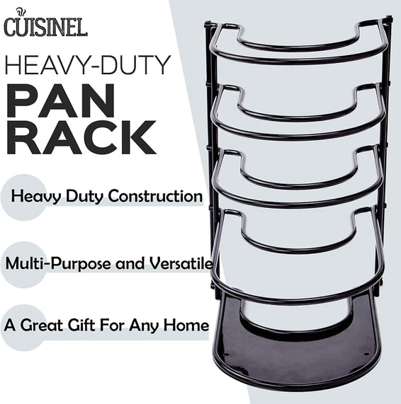Pan Organizer For Cast Iron Skillets, Griddles and Pots - 12