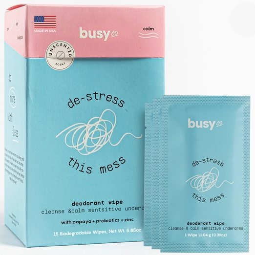 Calm Deodorant Wipes with Zinc & Papaya