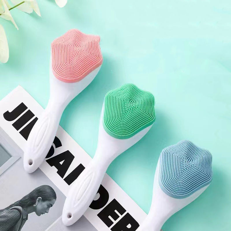 Handheld Silicone Face Scrubber Exfoliator, Gentle Soft Face Wash Brush For Sensitive, Delicate, Dry Skin