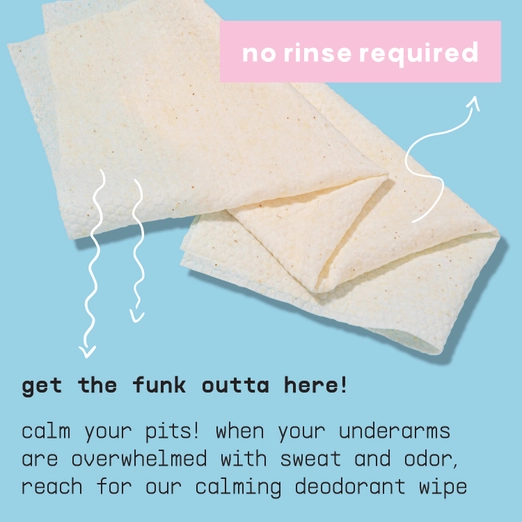 Calm Deodorant Wipes with Zinc & Papaya
