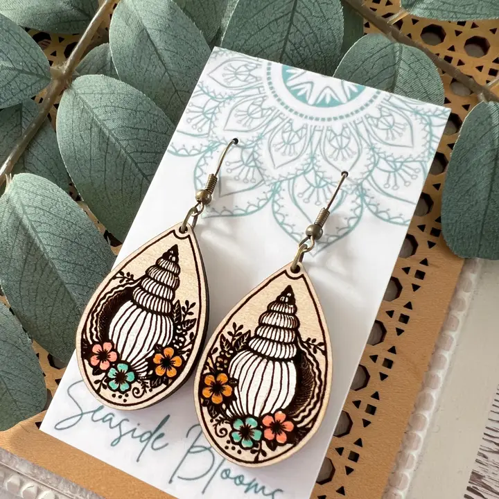 Boho Cute Hand Painted Lightweight Maple Wood